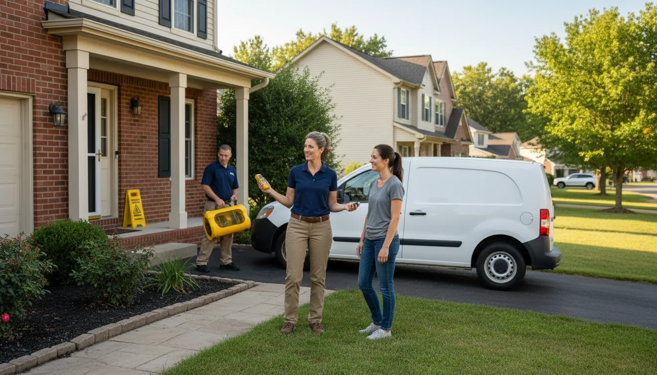 Residential water damage restoration in Harmon, IL